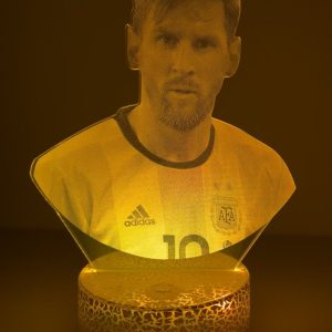 Messi Soccer Night Light Sport for children, 3D Lamp, 16 colors