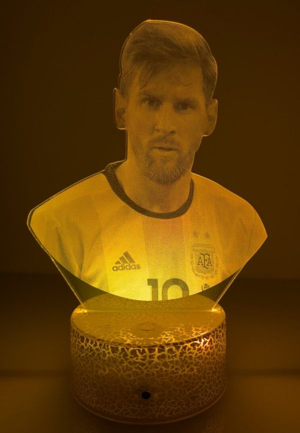 Messi Soccer Night Light Sport for children, 3D Lamp, 16 colors