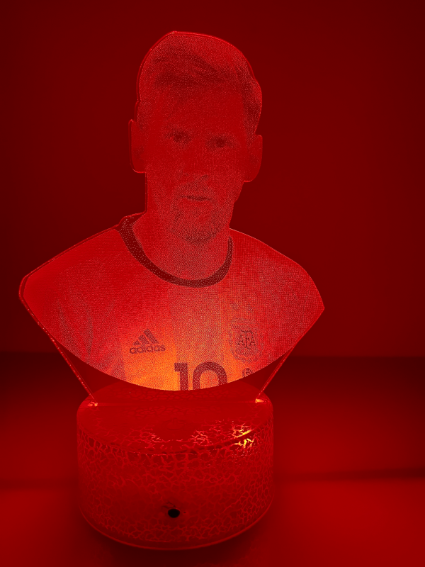 Messi Soccer Night Light Sport for children, 3D Lamp, 16 colors - Image 2