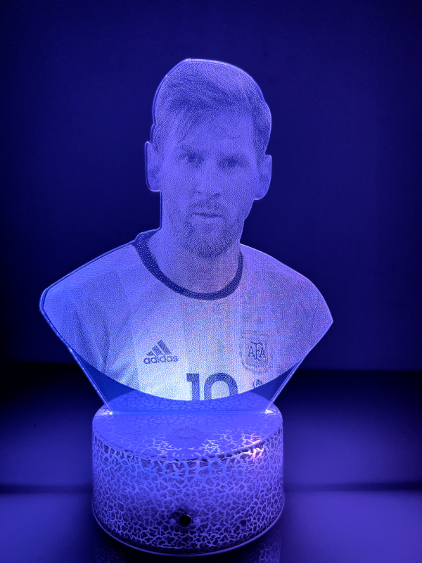 Messi Soccer Night Light Sport for children, 3D Lamp, 16 colors - Image 3