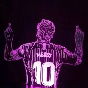 Messi Soccer Night Light Sport for children, 3D Lamp, 16 colors