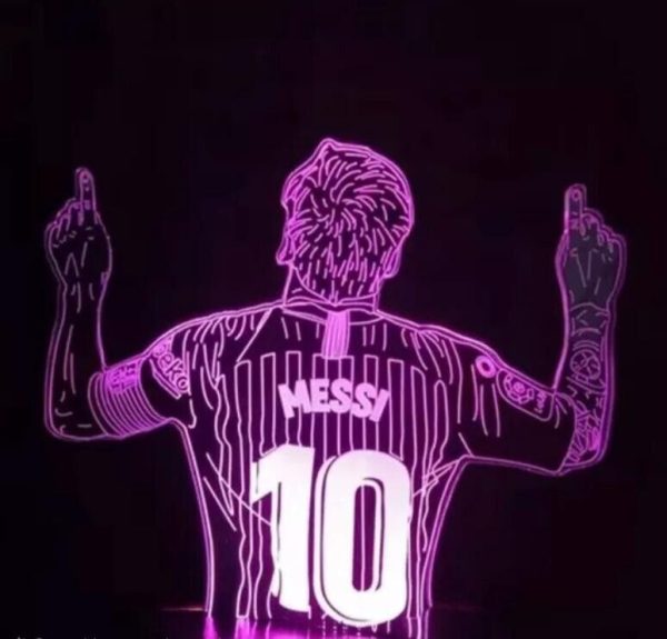 Messi Soccer Night Light Sport for children, 3D Lamp, 16 colors