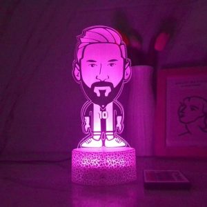 Messi Soccer Night Light Sport for children, 3D Lamp, 16 colors