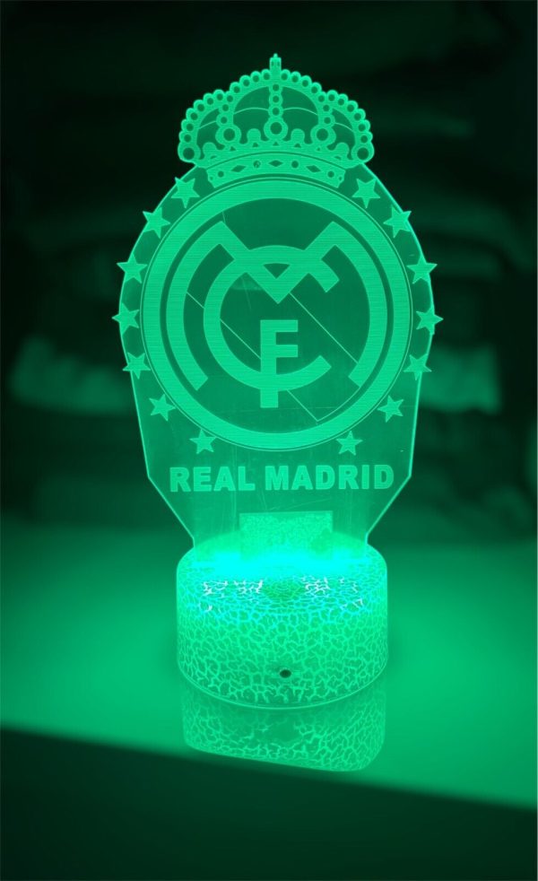 Real Madrid Soccer Night Light Sport for children, 3D Lamp, 16 colors - Image 2
