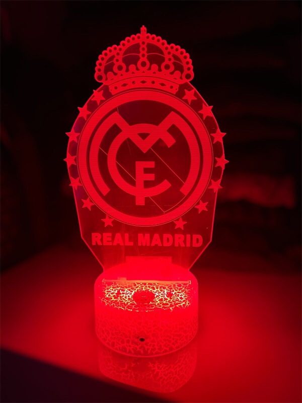 Real Madrid Soccer Night Light Sport for children, 3D Lamp, 16 colors - Image 3