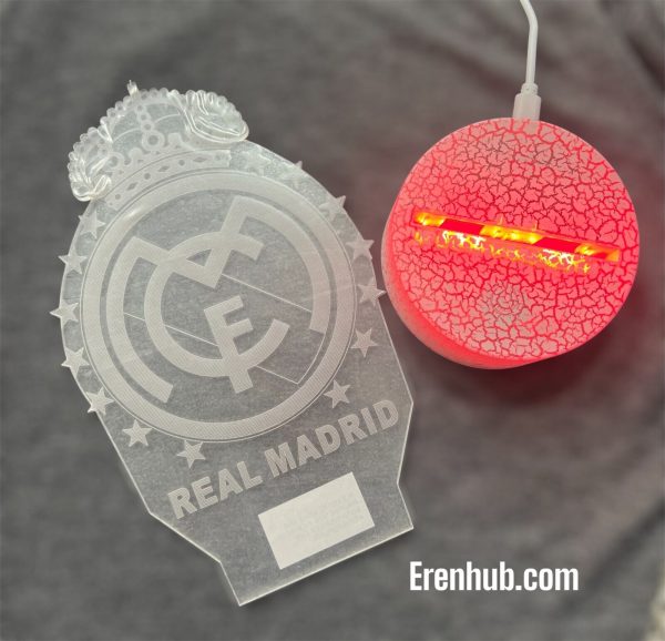 Real Madrid Soccer Night Light Sport for children, 3D Lamp, 16 colors - Image 9