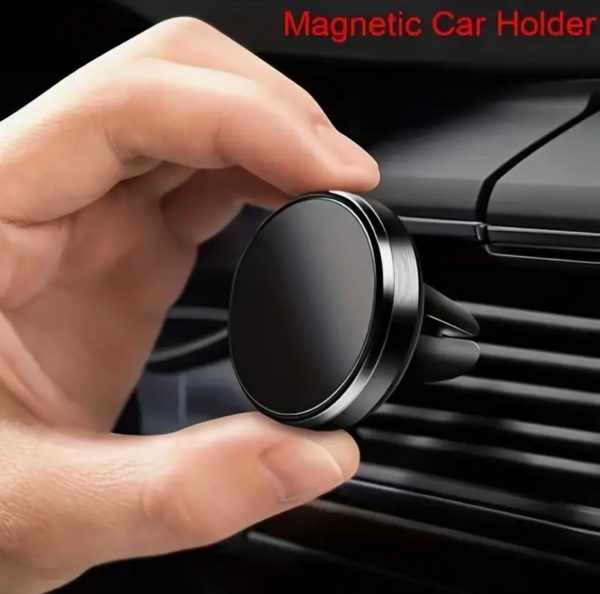 Universal Air Vent Magnetic Phone Holder Car Mount - Pack of 1, Black - Image 3