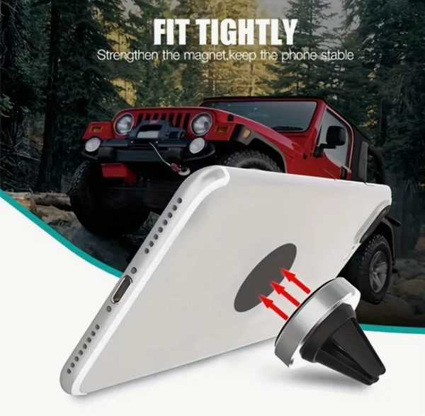 Universal Air Vent Magnetic Phone Holder Car Mount - Pack of 1, Black - Image 6