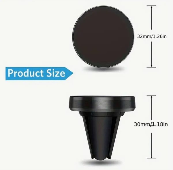Universal Air Vent Magnetic Phone Holder Car Mount - Pack of 1, Black - Image 8
