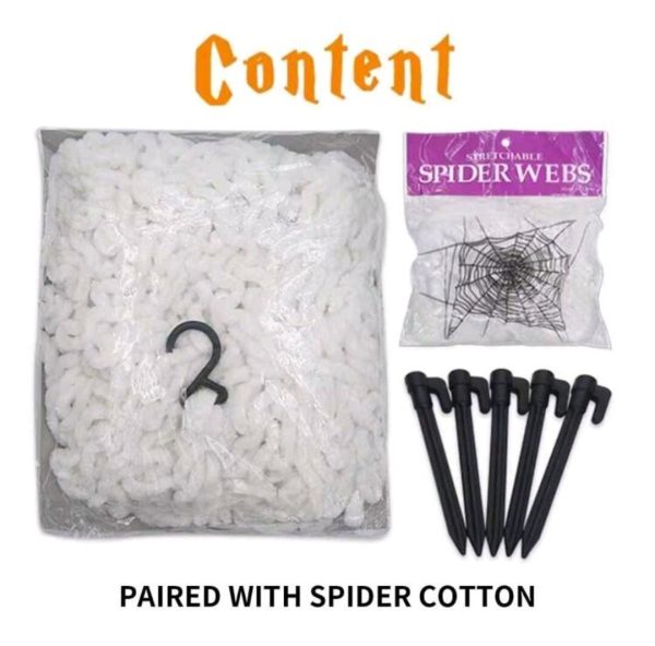 Halloween Giant Spider Web Decoration 250 LED Light 189in x 196.8inGeneric - Image 4
