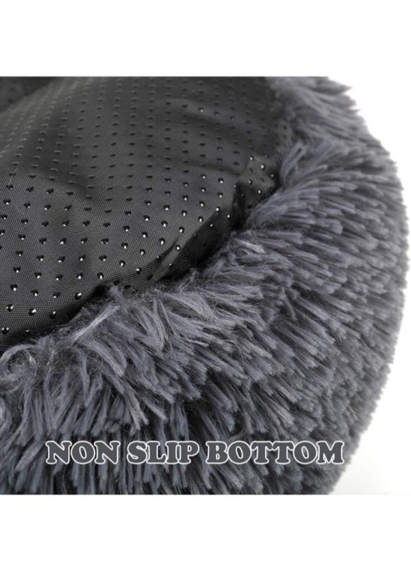 Dog Cushion Round Washable Plush Fluffy Donut Dog Cat House Velvet Mats - Image 16