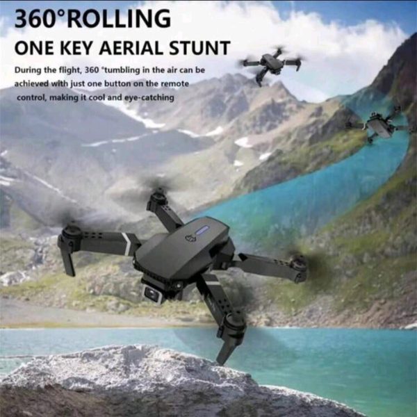 E88 Drone HD single Camera 2 Battery  Black WIFI Connection Aerial Photography - Image 2