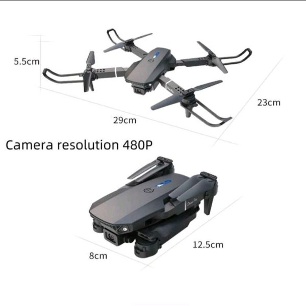 E88 Drone HD single Camera 2 Battery  Black WIFI Connection Aerial Photography - Image 4